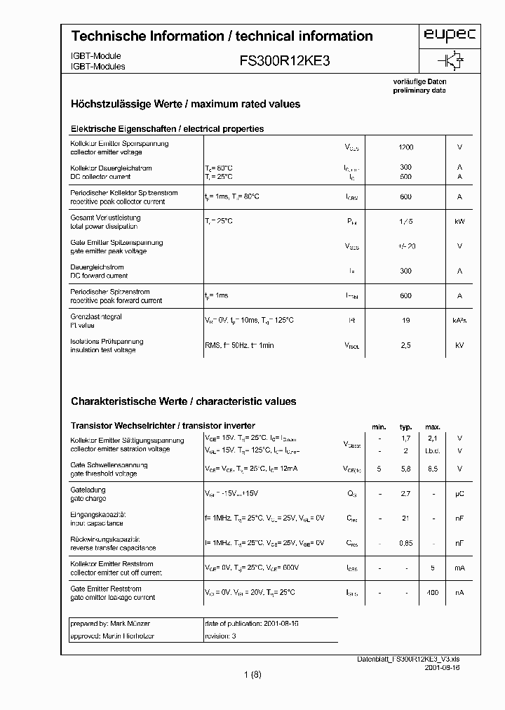 FS300R12KE3_4132709.PDF Datasheet