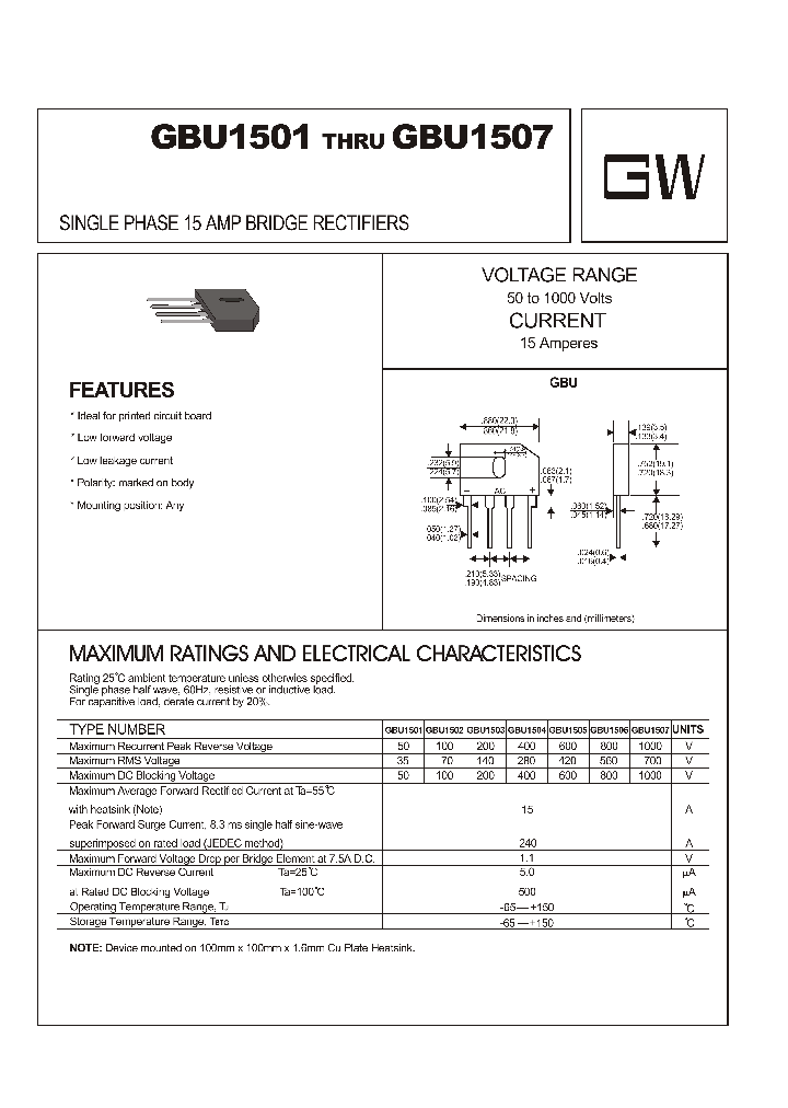 GBU1501_4112728.PDF Datasheet