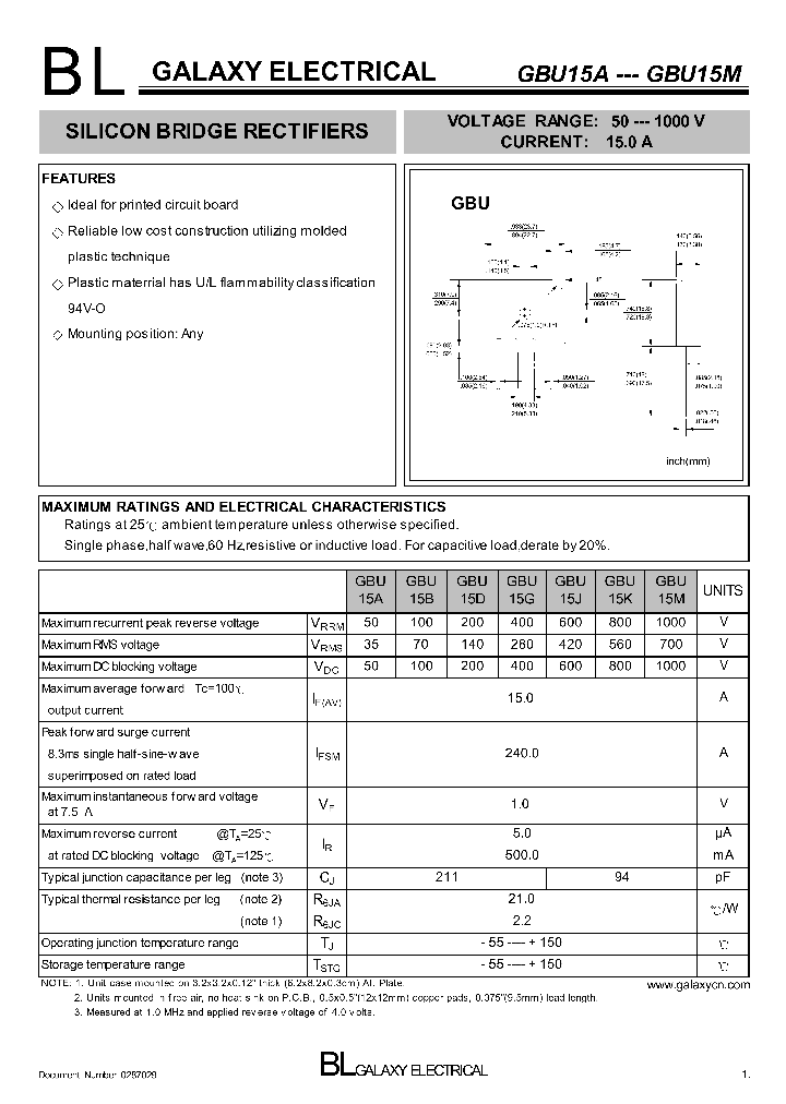 GBU15A_4138767.PDF Datasheet