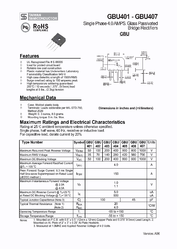 GBU4011_4152775.PDF Datasheet