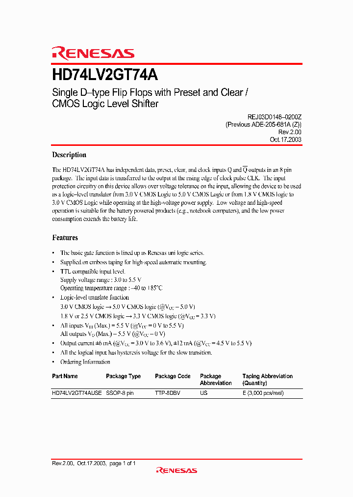 HD74LV2GT74AUSE_4127431.PDF Datasheet