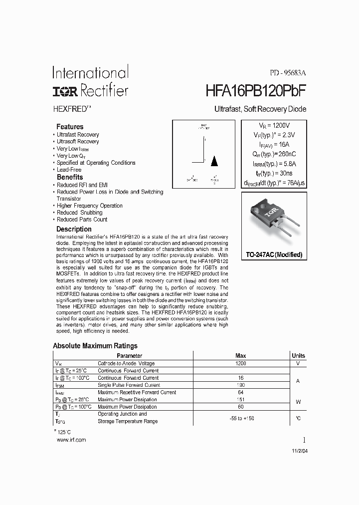 HFA16PB120PBF_4123740.PDF Datasheet