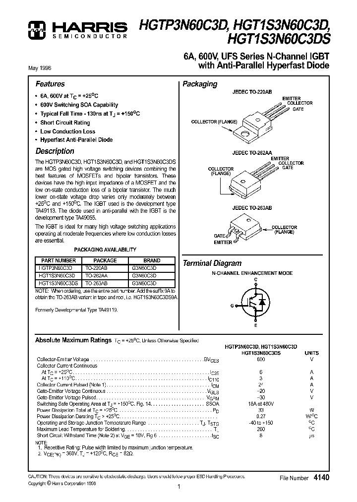 HGTP3N60C3D07_4127430.PDF Datasheet
