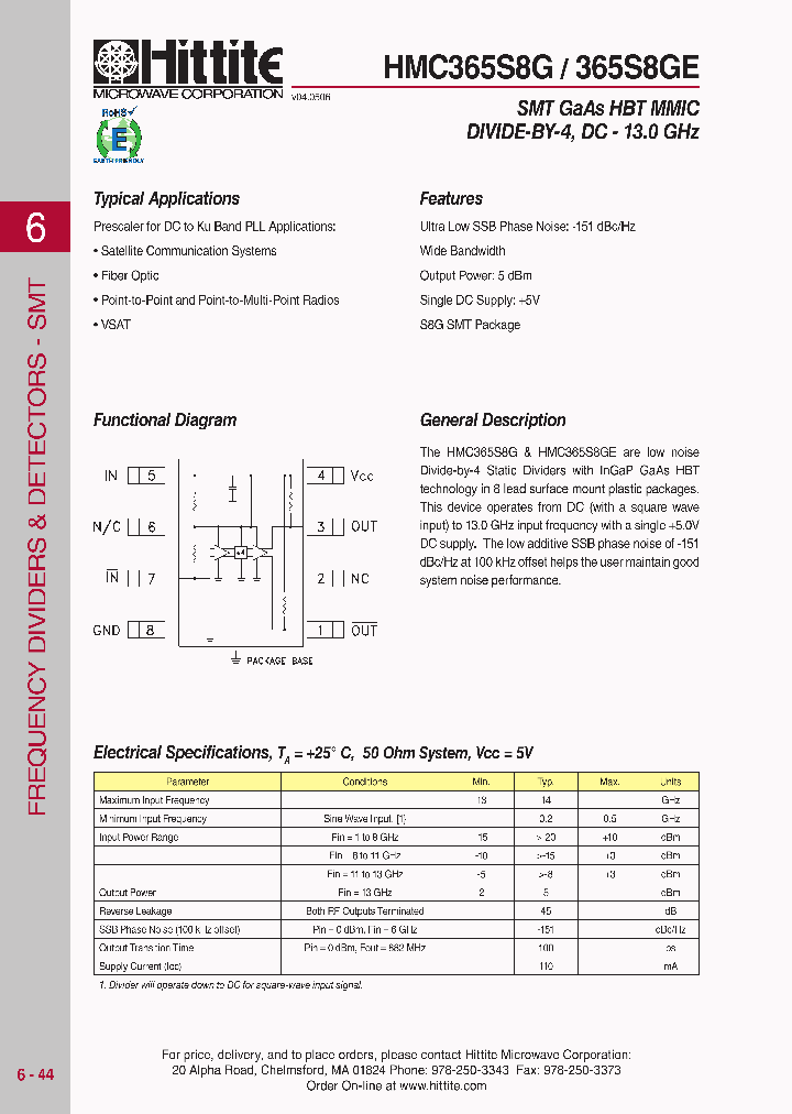 HMC365S8G06_4138405.PDF Datasheet
