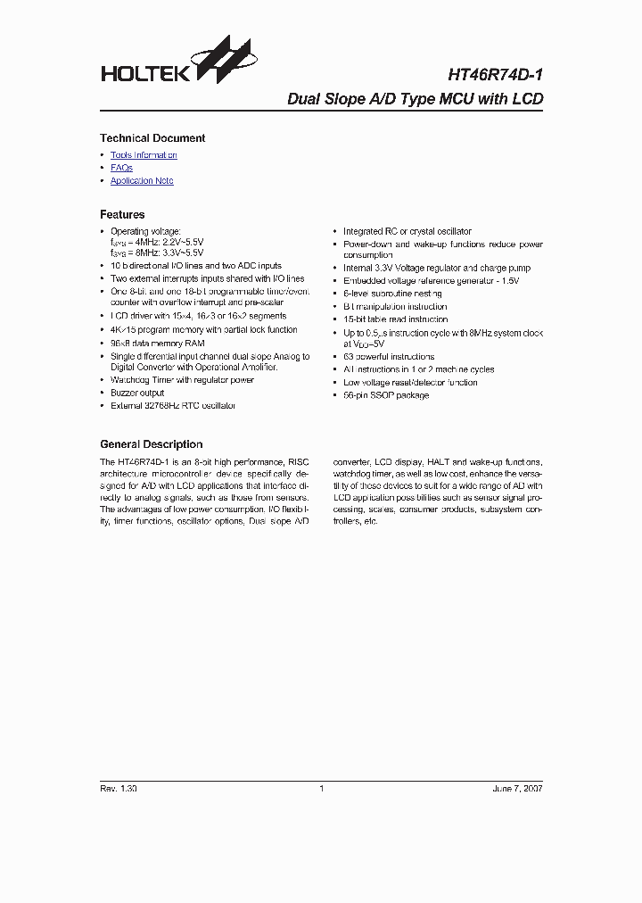 HT46R74D-1_4123895.PDF Datasheet