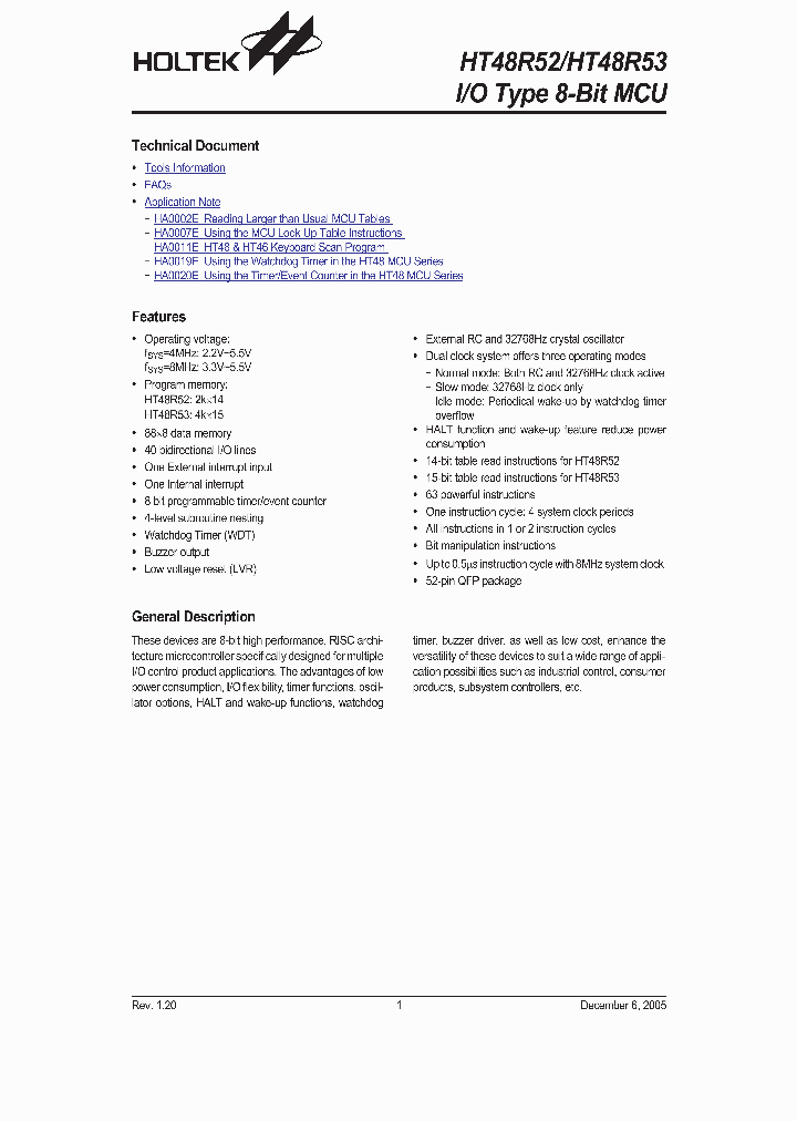 HT48R52_4123888.PDF Datasheet