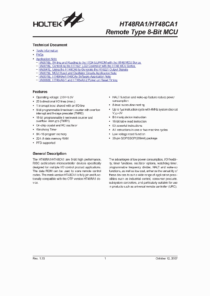 HT48RA107_4123737.PDF Datasheet