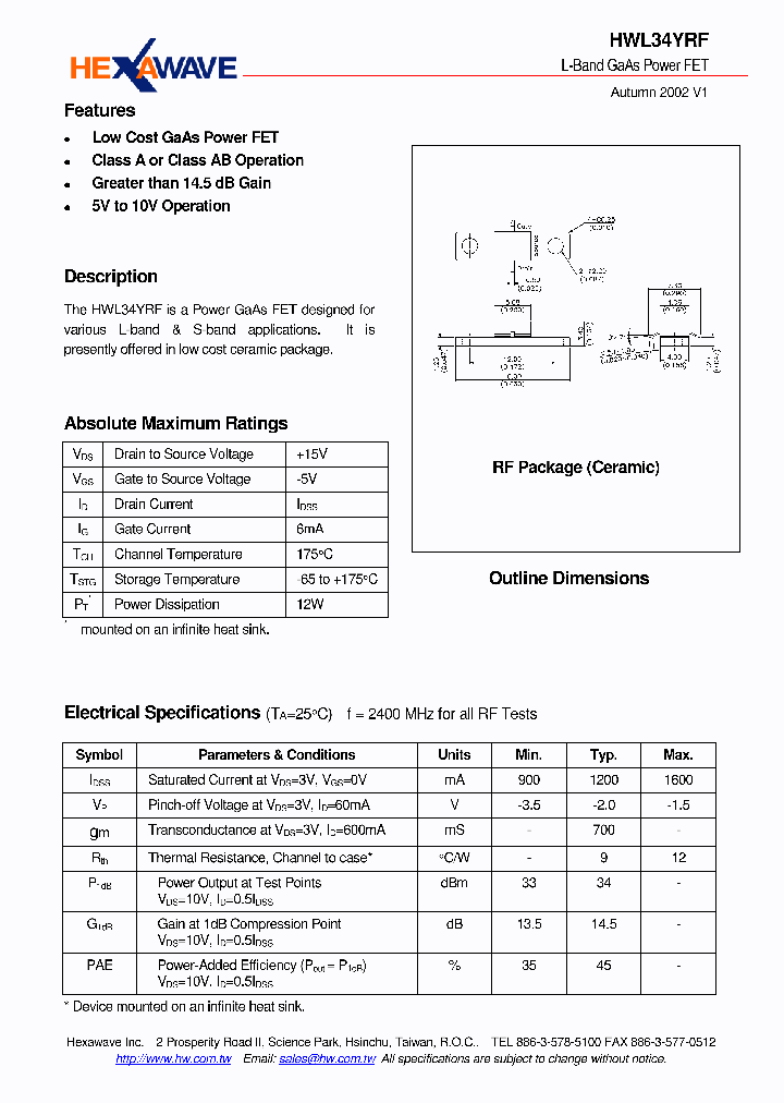 HWL34YRF_4140508.PDF Datasheet