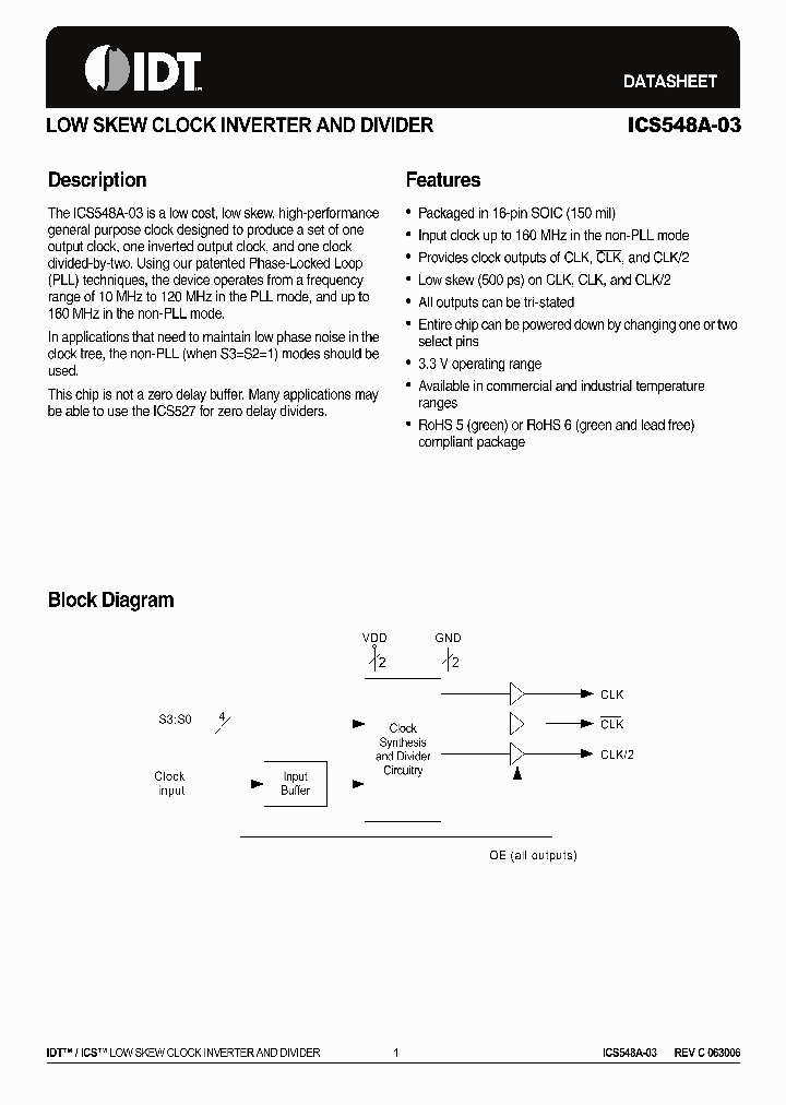 ICS548AMI-03LF_4154343.PDF Datasheet