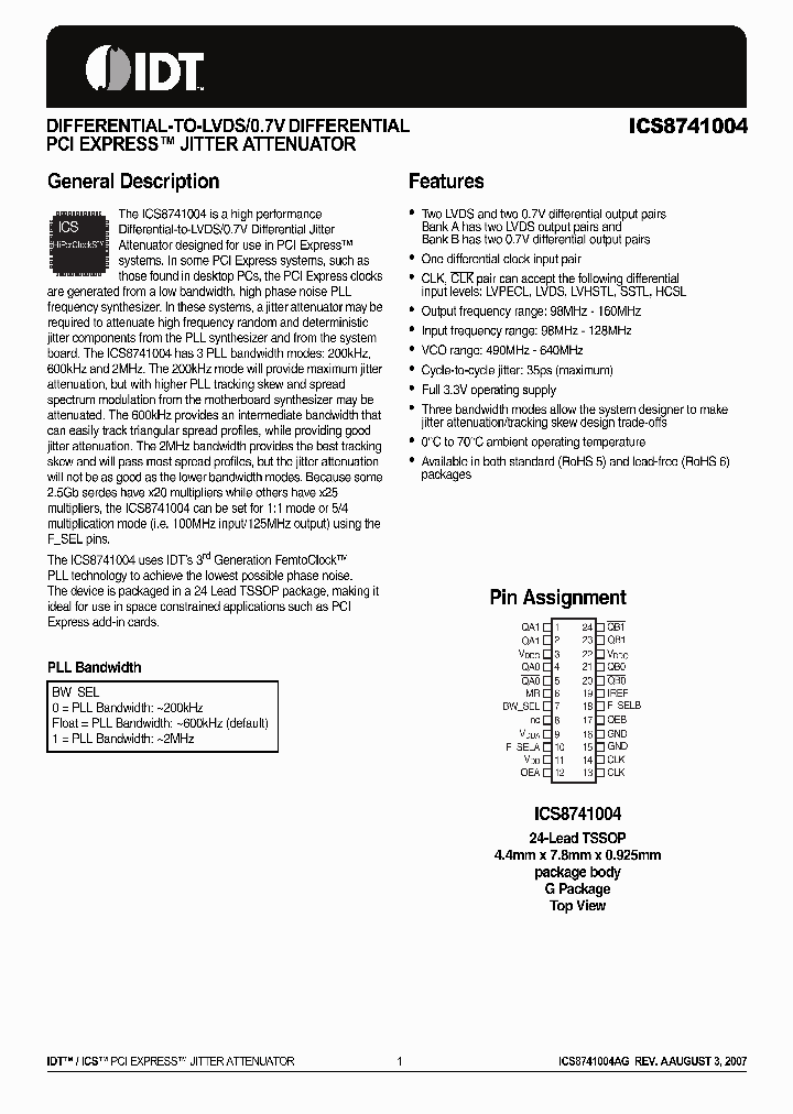 ICS8741004_4145102.PDF Datasheet