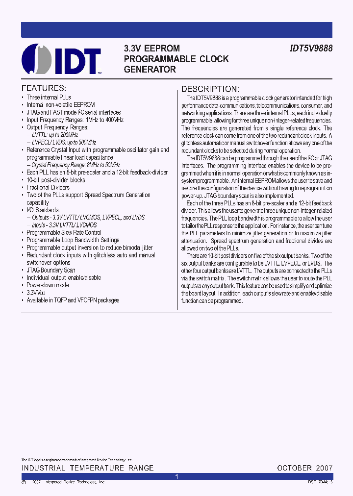 IDT5V9888_4116735.PDF Datasheet