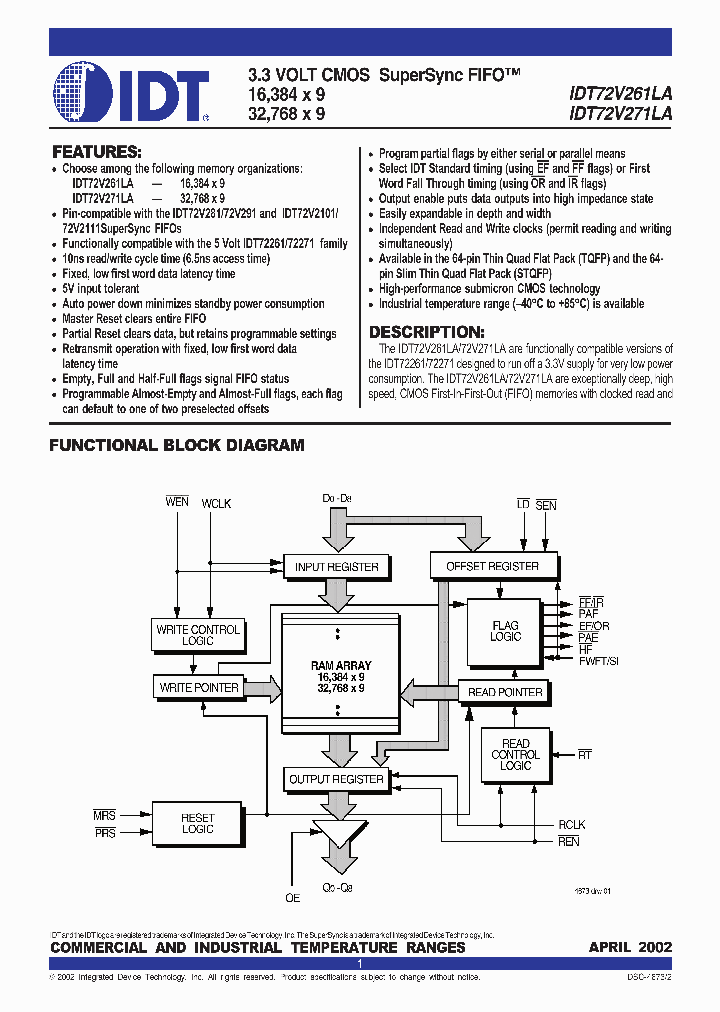 IDT72V271LA_4153027.PDF Datasheet