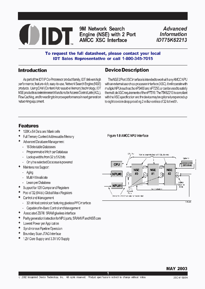 IDT75K62213_4114114.PDF Datasheet