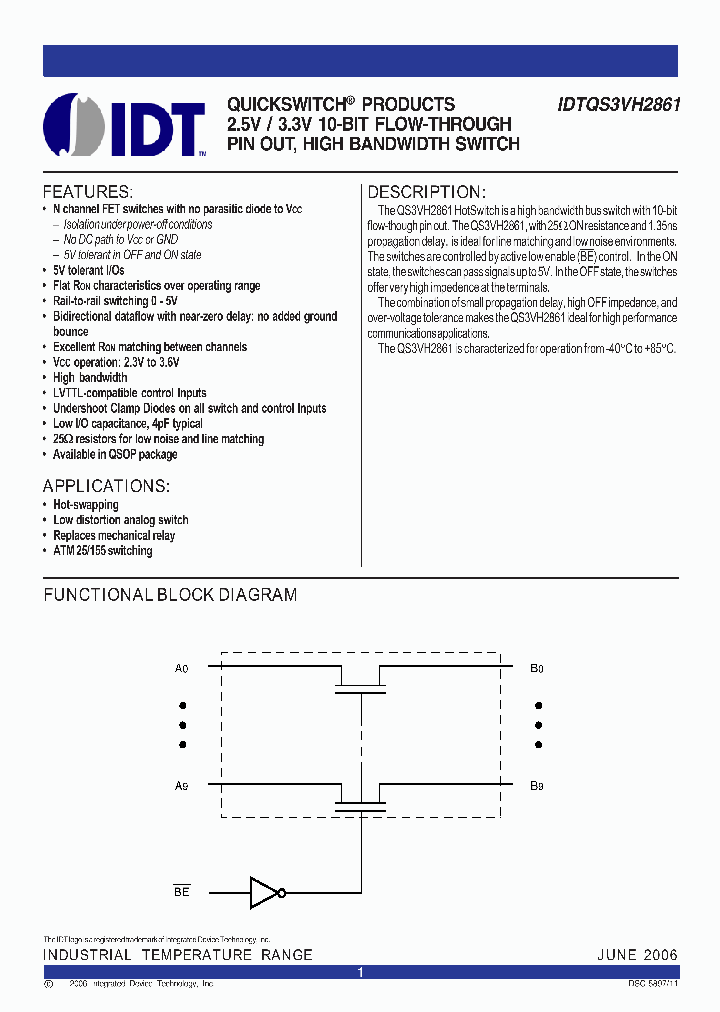 IDTQS3VH2861_4155307.PDF Datasheet