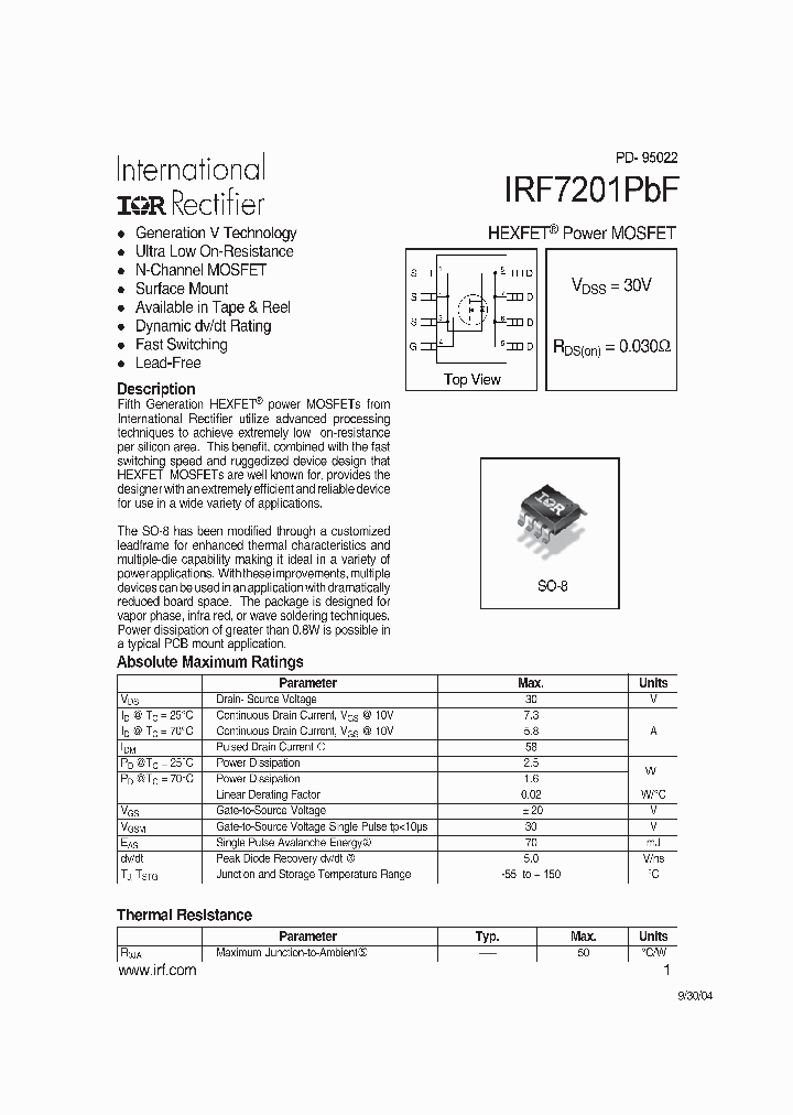 IRF7201PBF_4126855.PDF Datasheet
