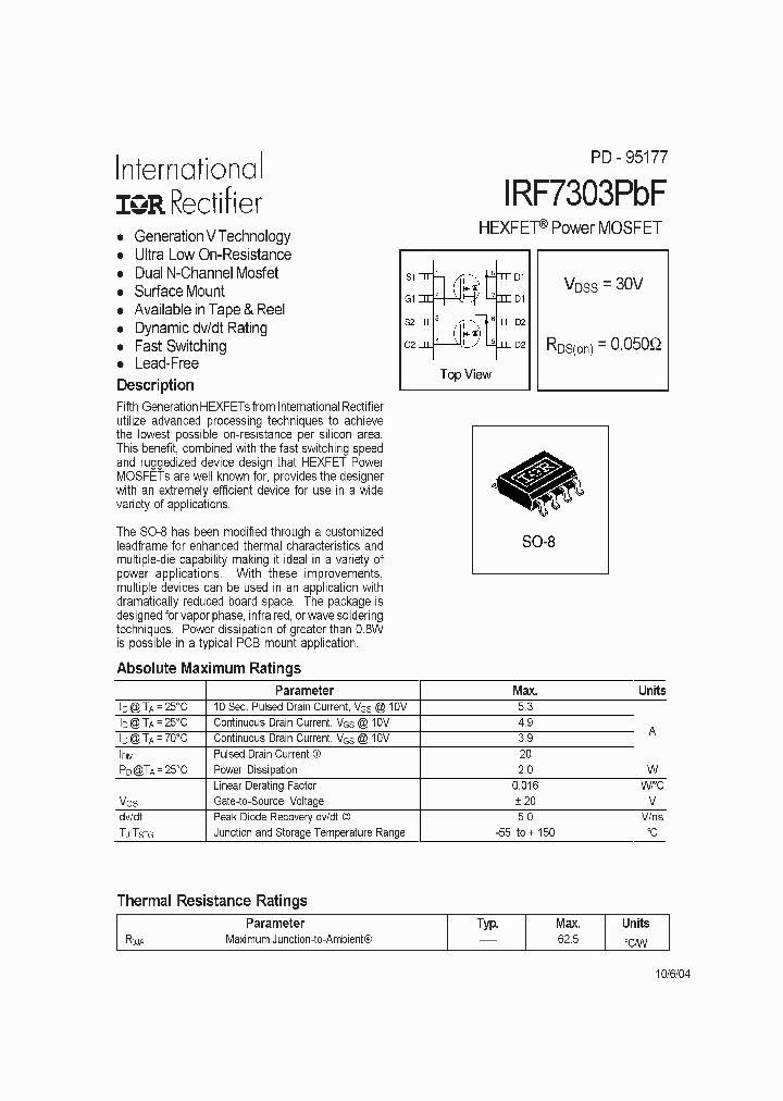 IRF7303PBF_4111390.PDF Datasheet