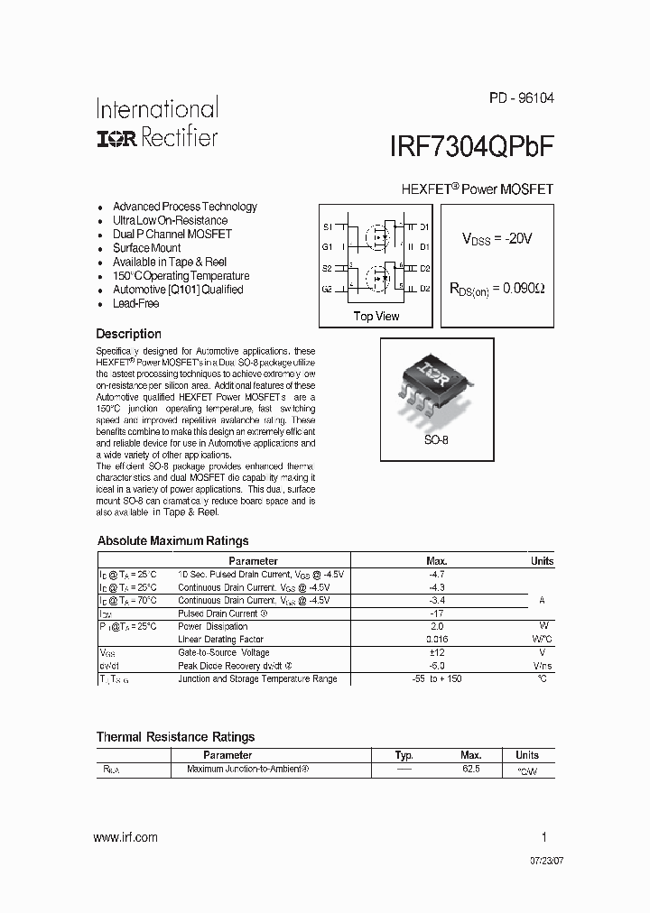 IRF7304QPBF_4127899.PDF Datasheet