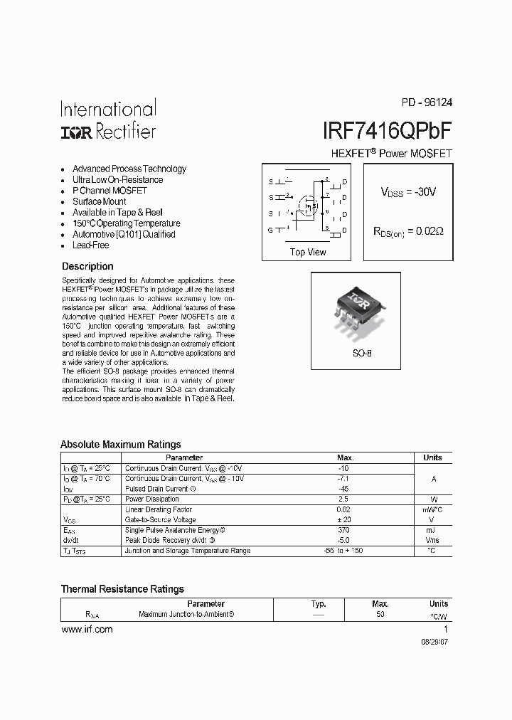 IRF7416QPBF_4127889.PDF Datasheet