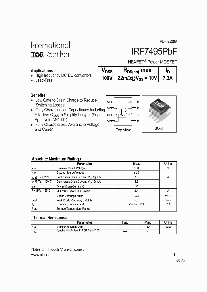 IRF7495PBF_4123180.PDF Datasheet
