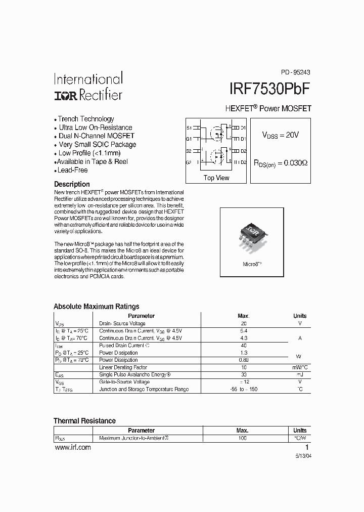 IRF7530PBF_4137268.PDF Datasheet