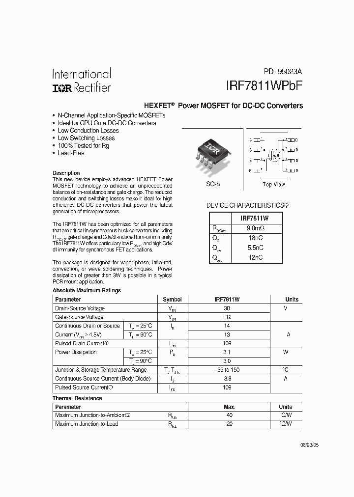 IRF7811WPBF_4112149.PDF Datasheet