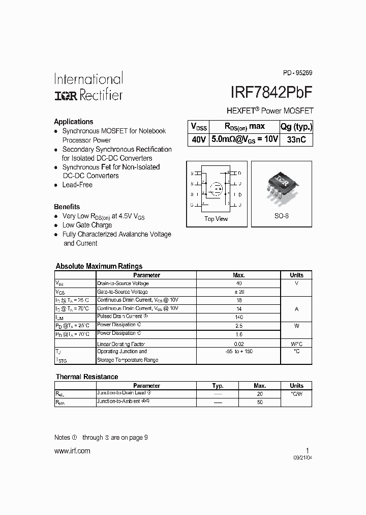 IRF7842PBF_4130460.PDF Datasheet