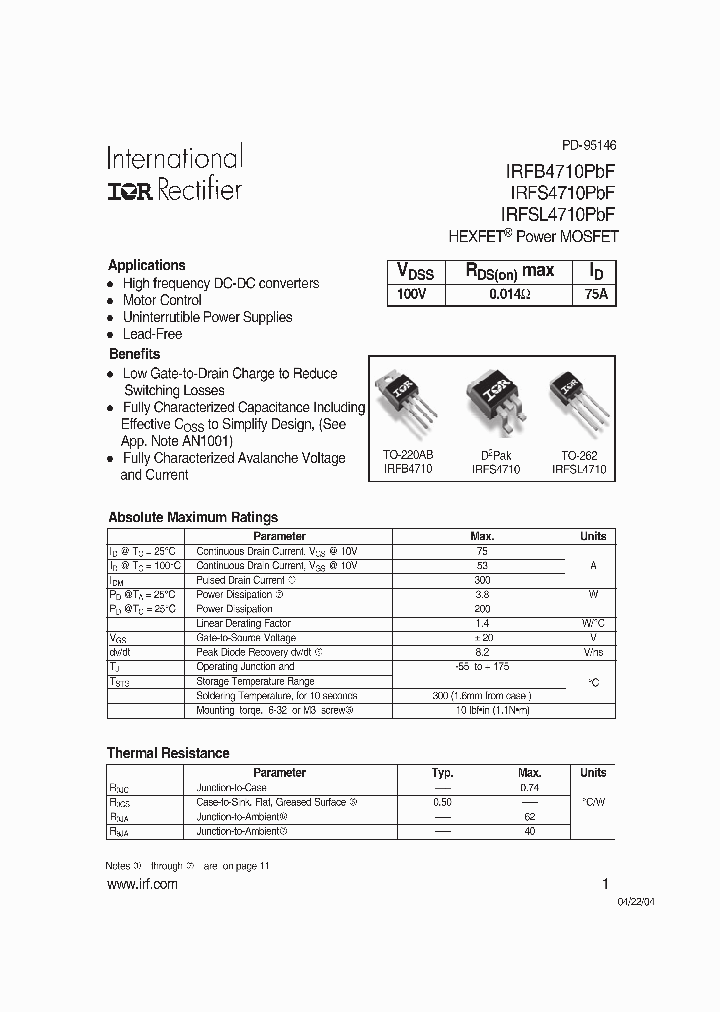 IRFB4710PBF_4161419.PDF Datasheet