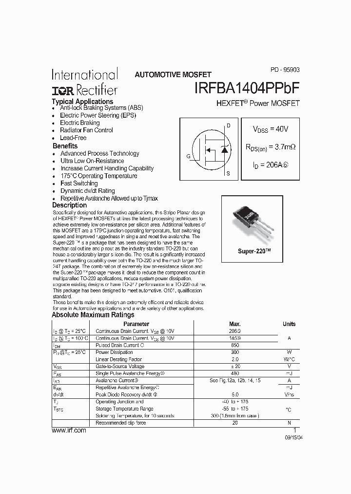 IRFBA1404PPBF_4129692.PDF Datasheet