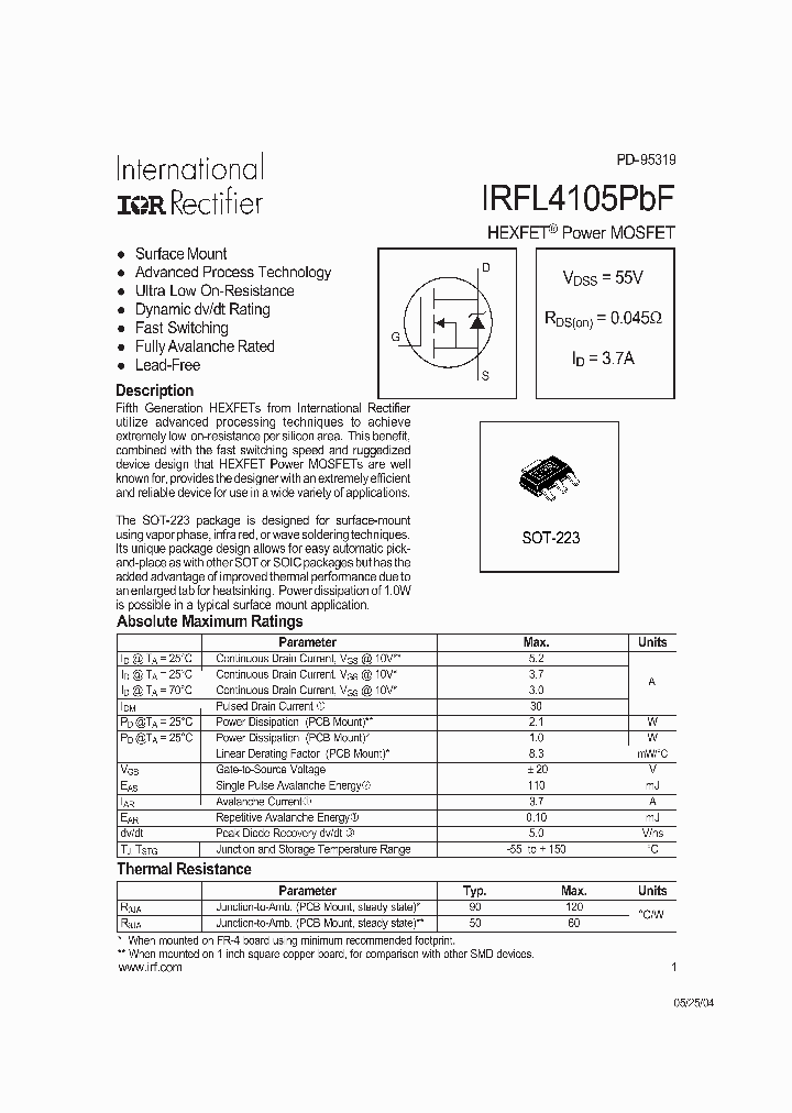 IRFL4105PBF_4111798.PDF Datasheet