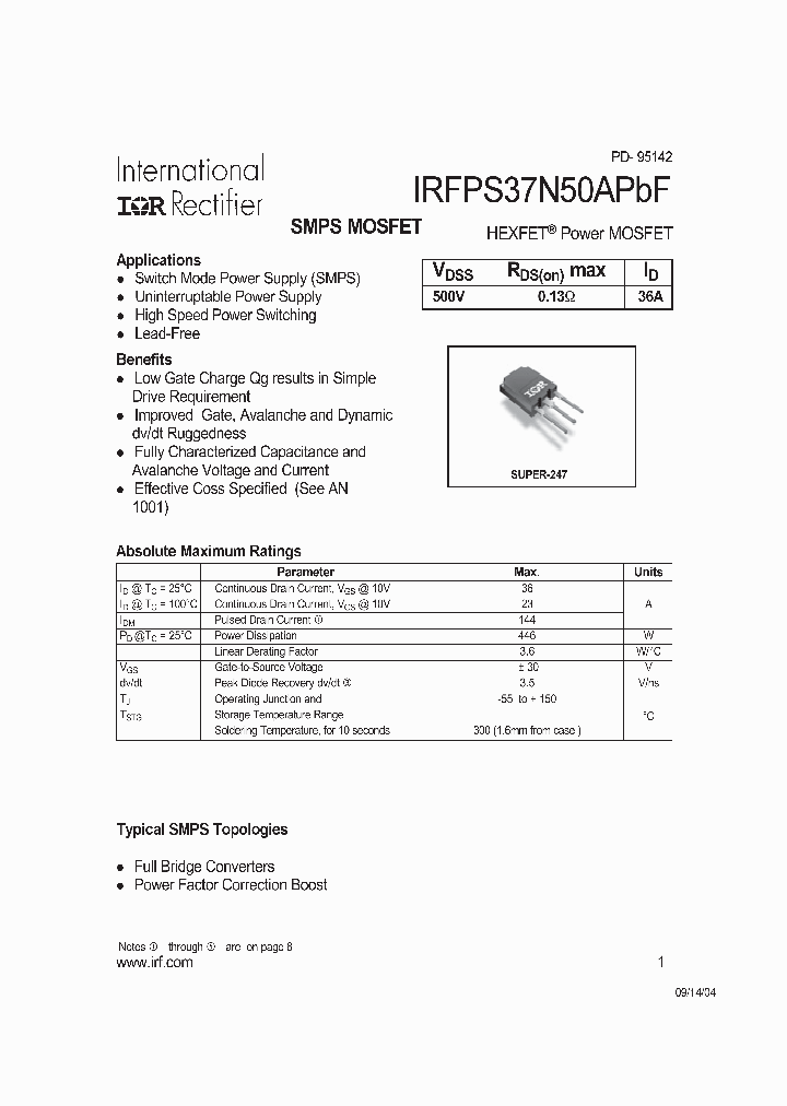 IRFPS37N50APBF_4121896.PDF Datasheet