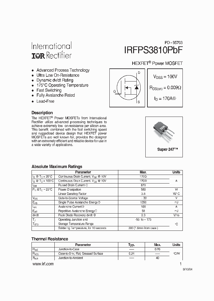 IRFPS3810PBF_4120045.PDF Datasheet