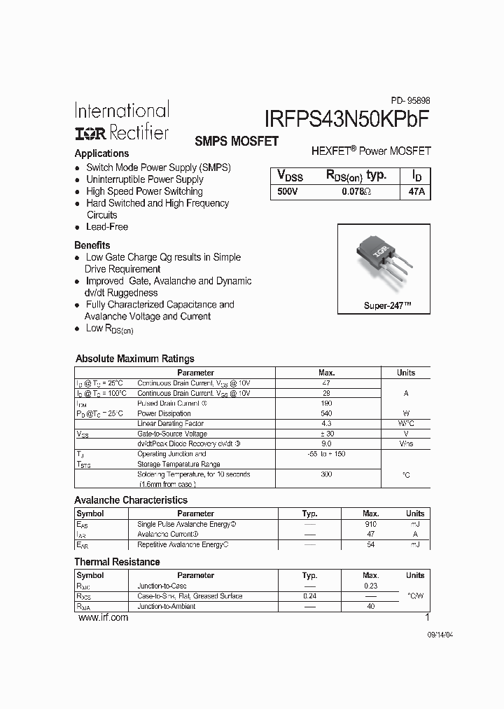 IRFPS43N50KPBF_4117663.PDF Datasheet