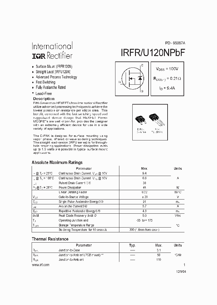 IRFR120NPBF_4116797.PDF Datasheet