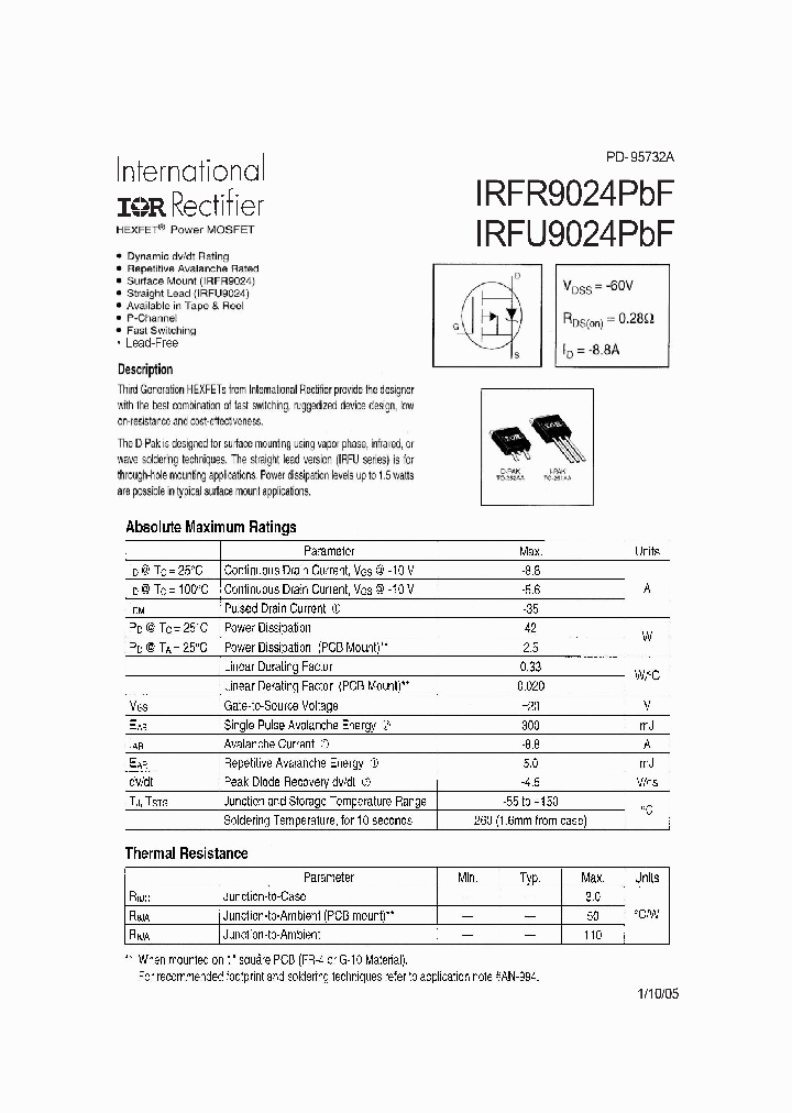 IRFR9024PBF_4113096.PDF Datasheet