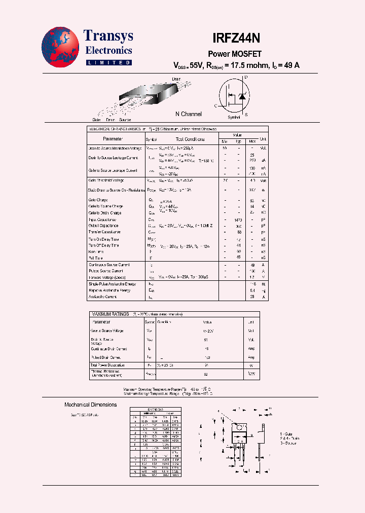 IRFZ44N_4162880.PDF Datasheet