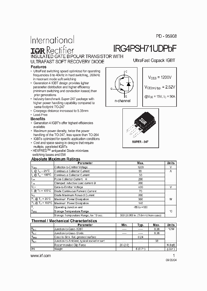 IRG4PSH71UDPBF_4120370.PDF Datasheet