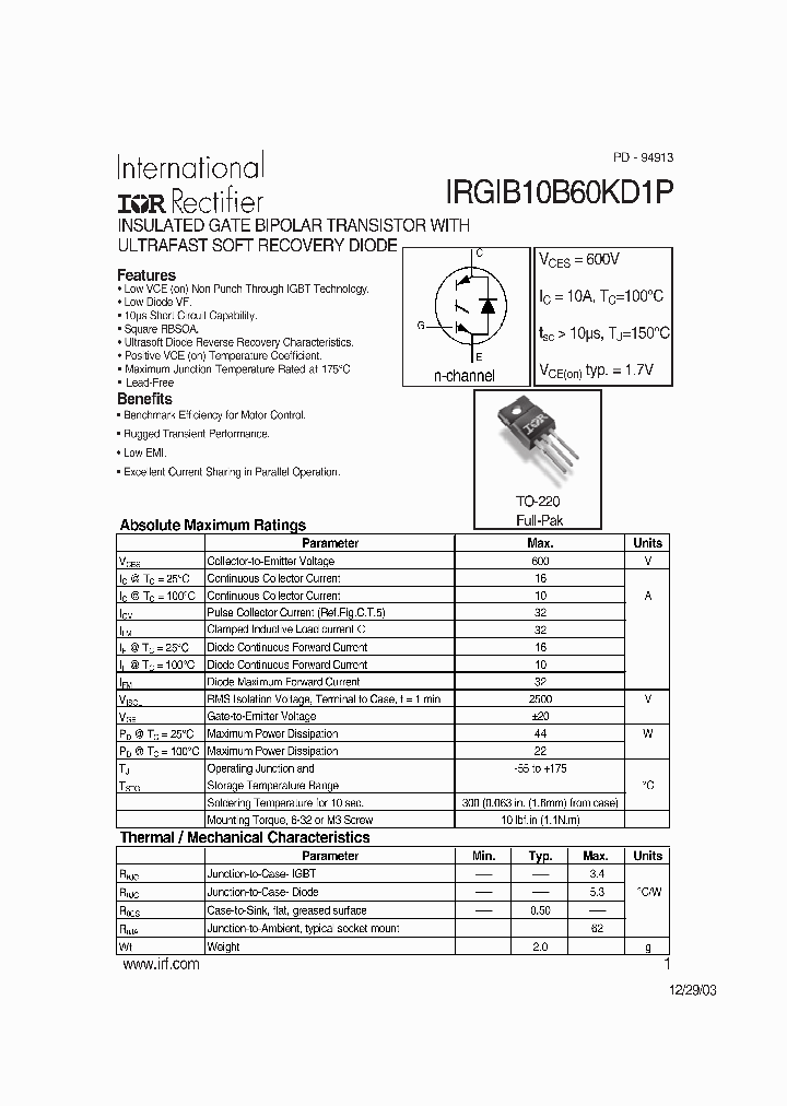 IRGIB10B60KD1P_4116236.PDF Datasheet