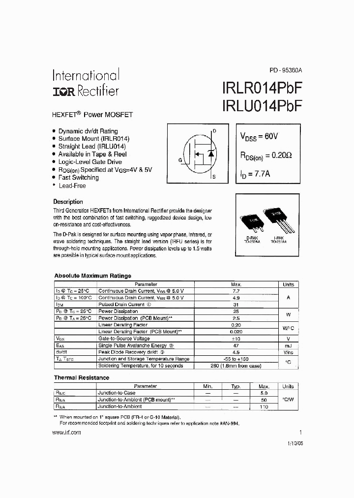IRLR014PBF_4121133.PDF Datasheet