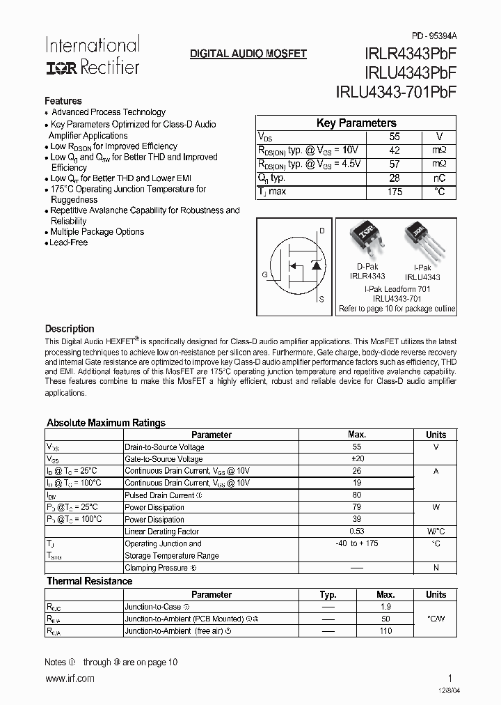 IRLU4343PBF_4134956.PDF Datasheet