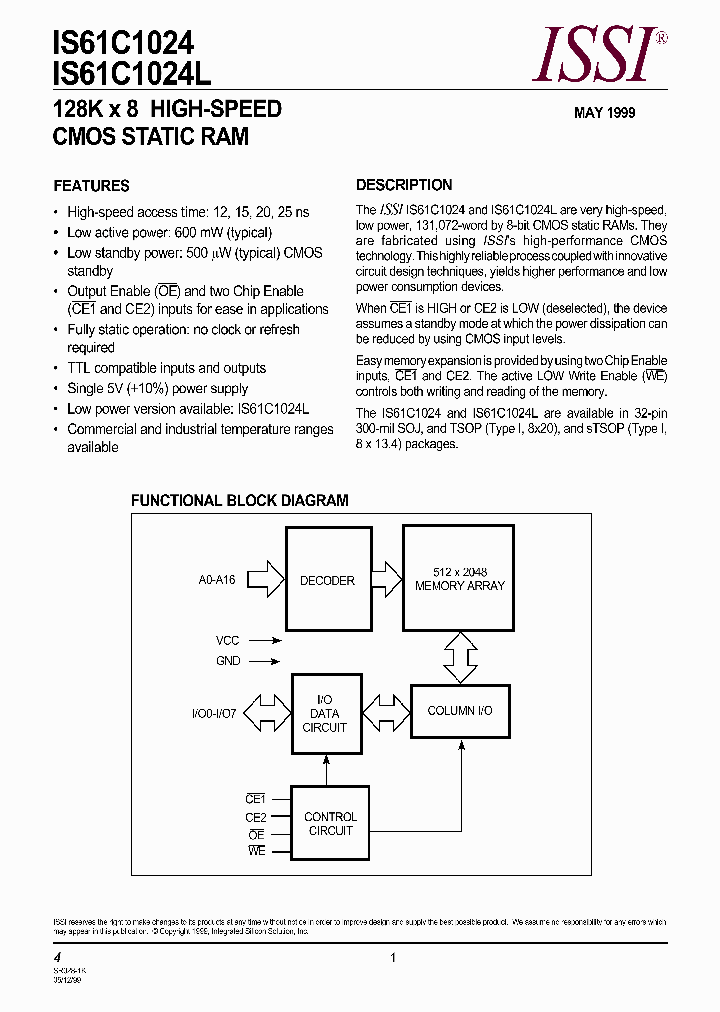 IS61C1024-12JI_4145493.PDF Datasheet