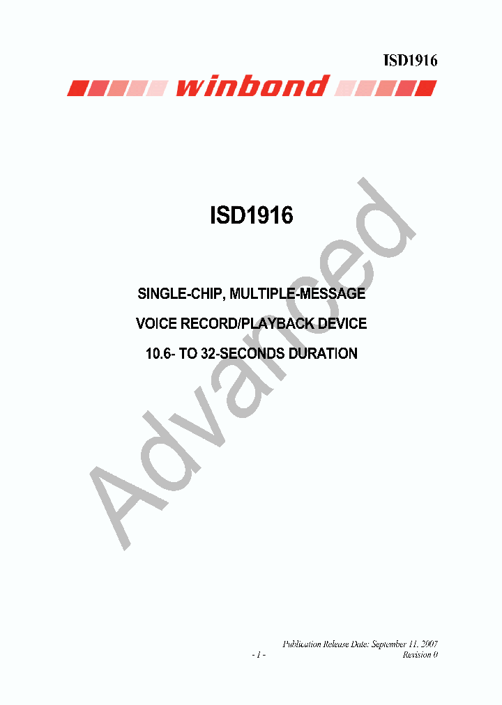 ISD1916SYI_4134144.PDF Datasheet