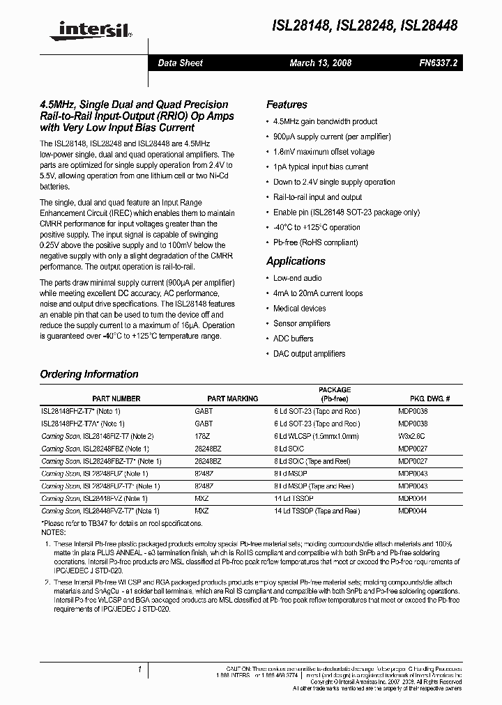 ISL28448_4138904.PDF Datasheet