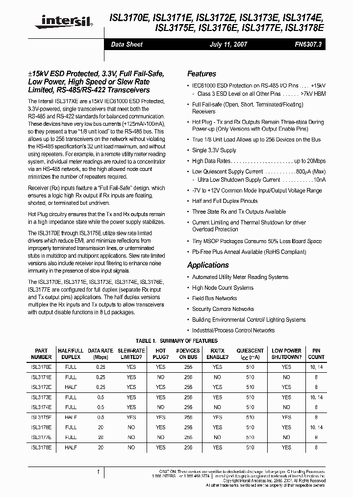 ISL3170E07_4155749.PDF Datasheet