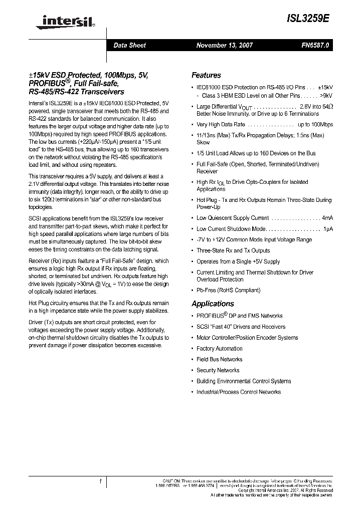 ISL3259EIUZ_4132380.PDF Datasheet