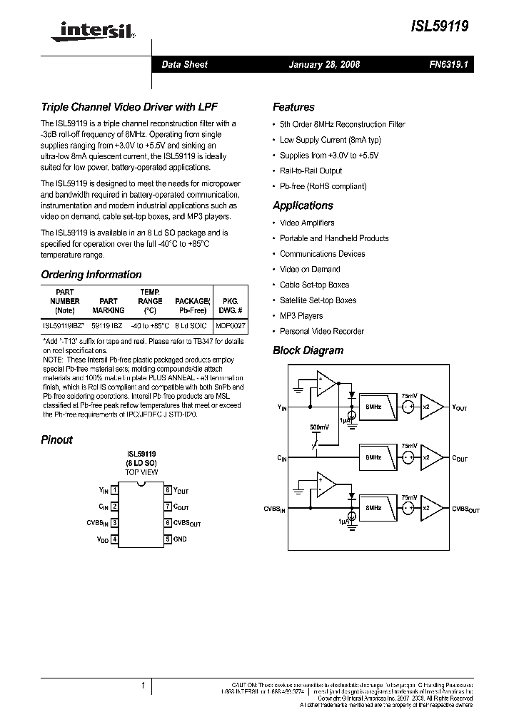 ISL59119IBZ_4141802.PDF Datasheet