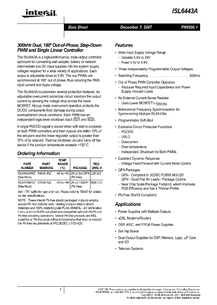 ISL6443AIVZ_4132525.PDF Datasheet