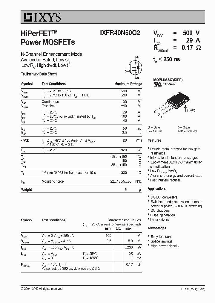 IXFR40N50Q2_4137266.PDF Datasheet