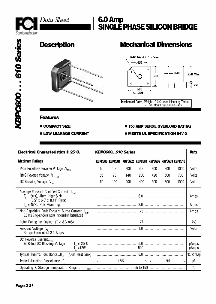 KBPC606_4106686.PDF Datasheet