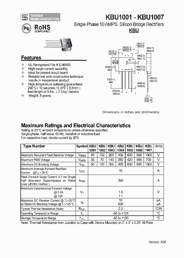 KBU10011_4116697.PDF Datasheet