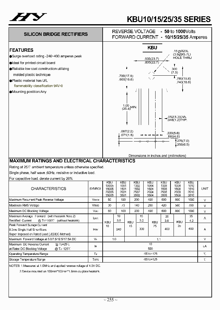 KBU3510_4115890.PDF Datasheet
